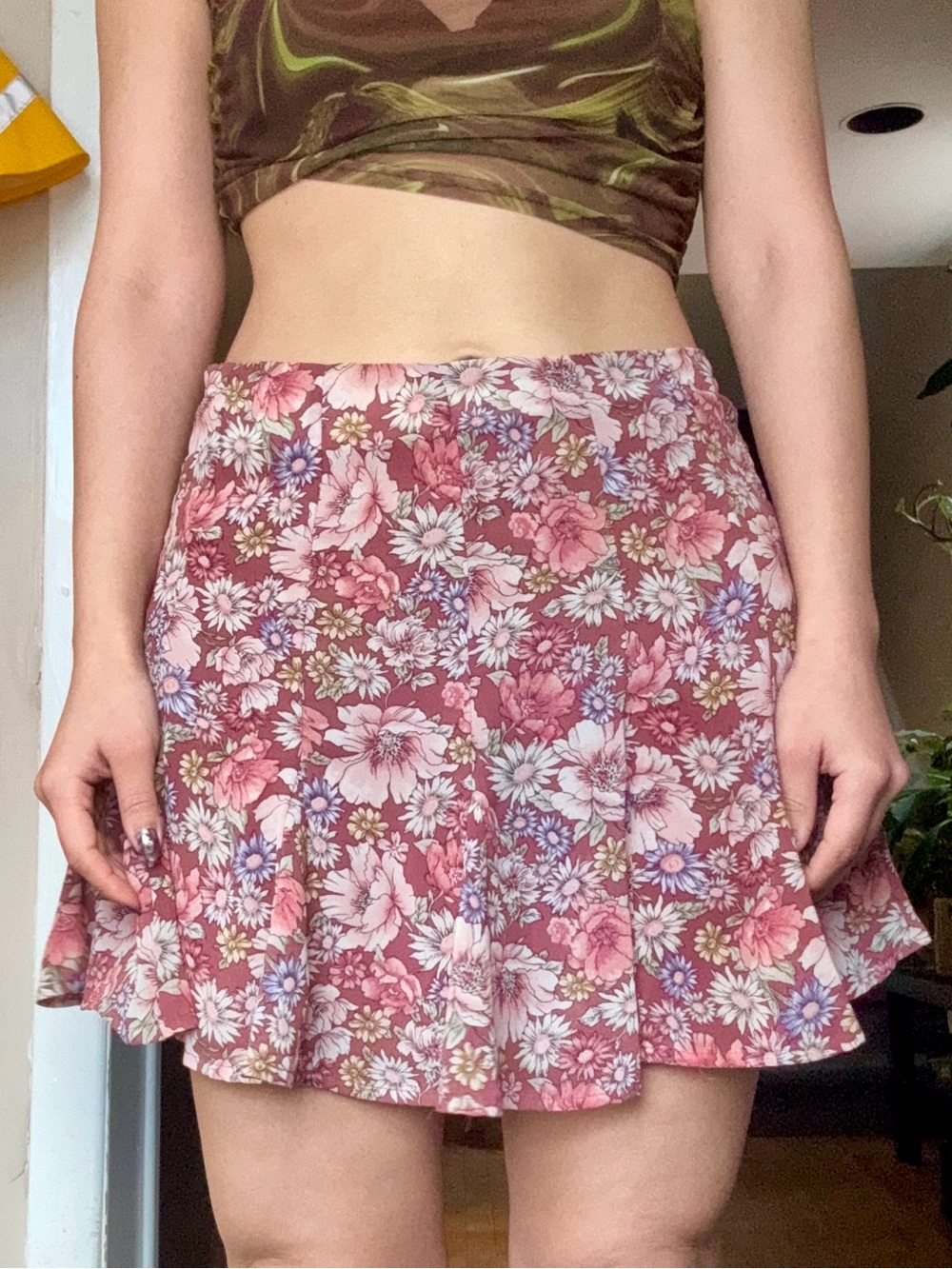 Bundle and Save 2/$20 Forever 21 Pink Floral Circle Skirt